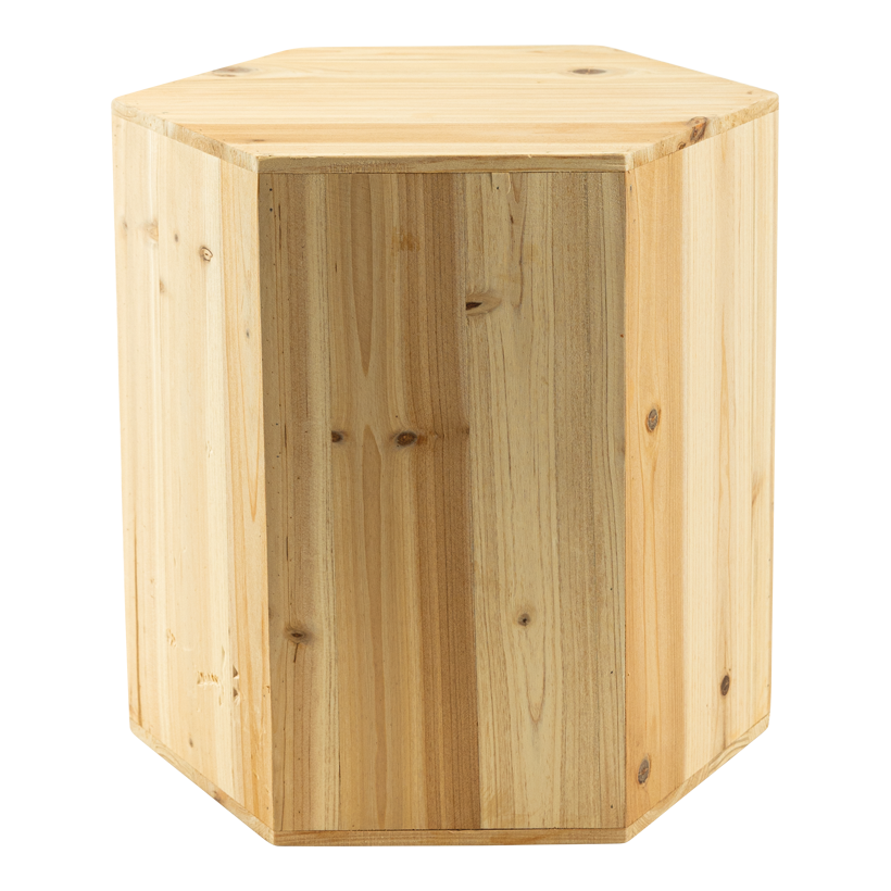 Podie 30x26x15cm 30cm hoch 6-hörna av trä