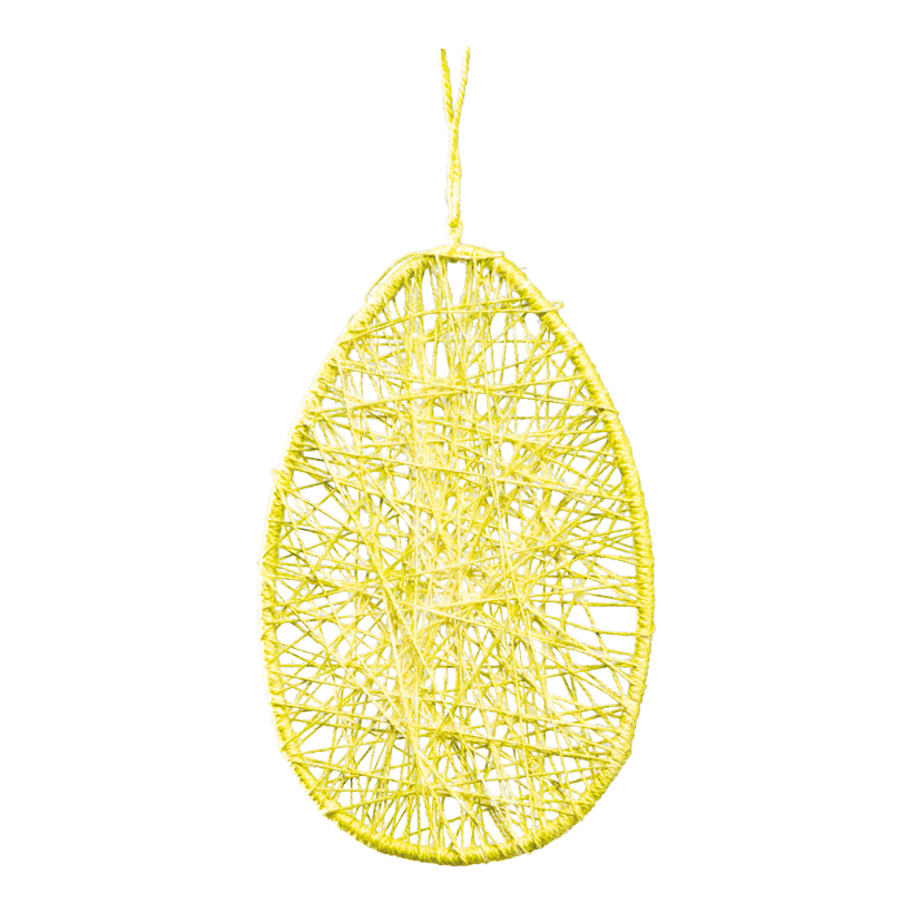 Ägg med jute 30x20cm av tråd med hängare