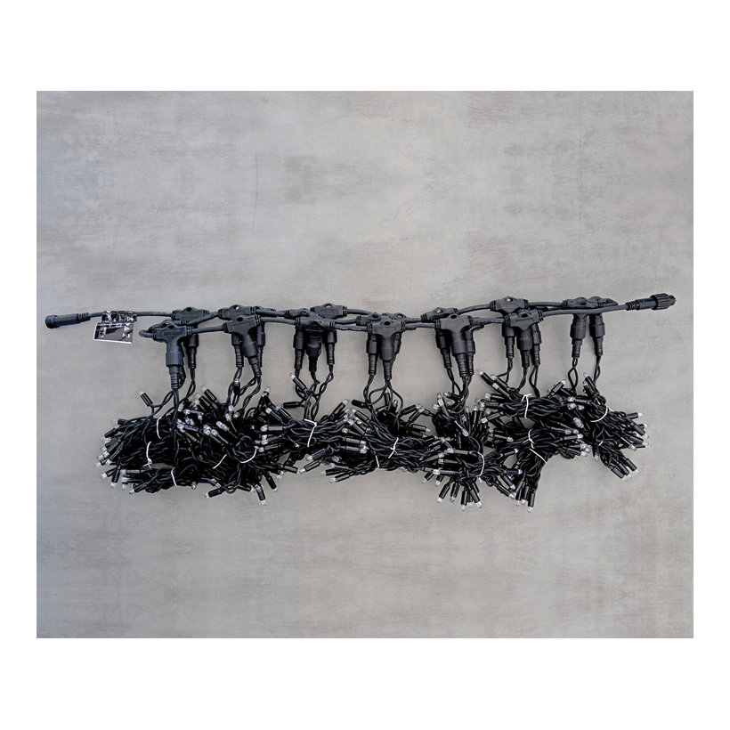 LED-gardin, 150x200cm 300 LEDs avstånd mellan lysdioder: 10 cm för utomhusbruk, IP44, 10x kopplingsbar, fall 1,5m