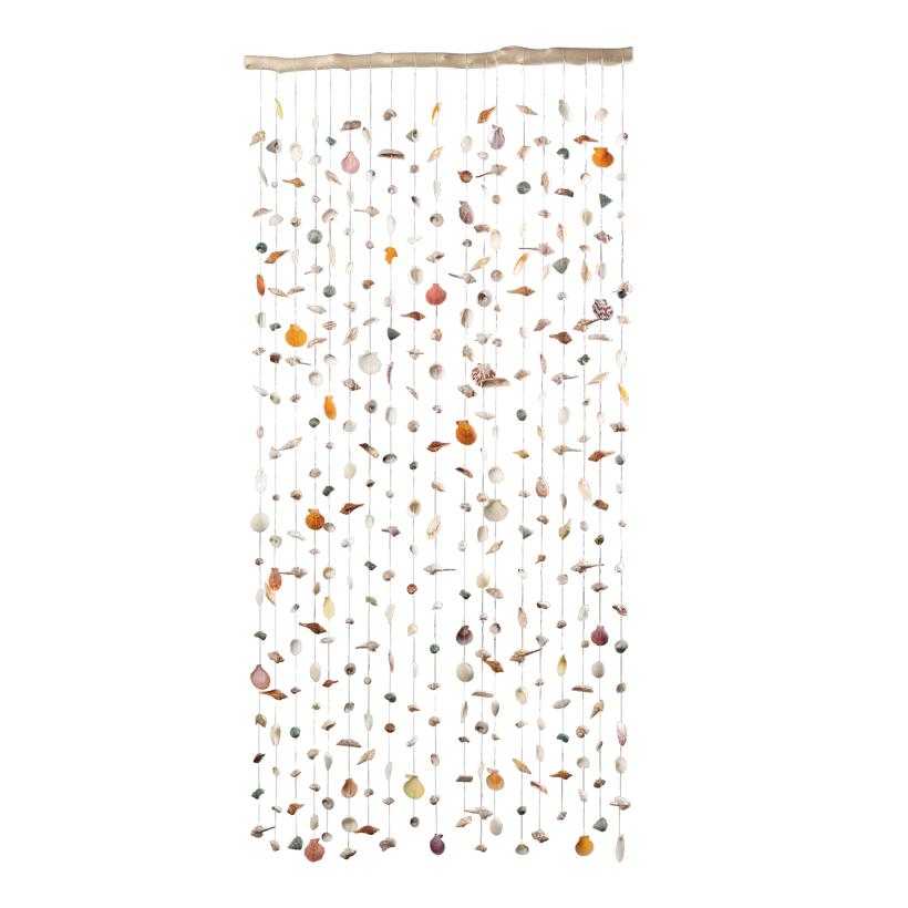 Gardin med snäckor 90x180cm med riktiga skal