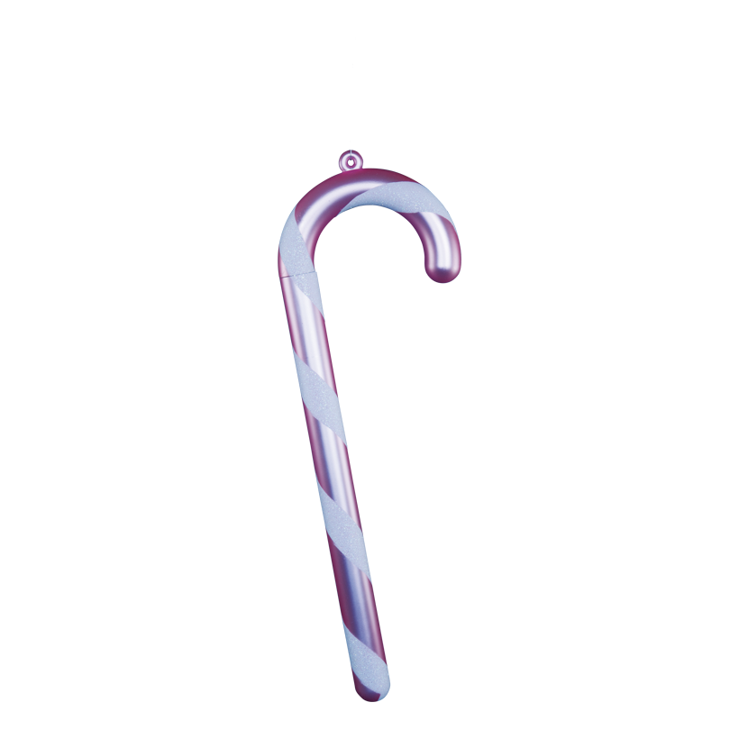 Candy stick, 60cm out of plastic, glitter, with hanger