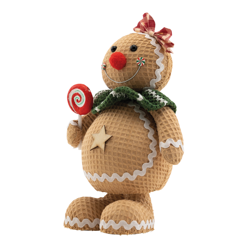 Pepparkakor "Girl", 23x17x11cm av frigolit/textil stående