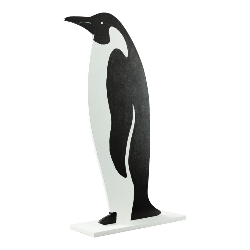 Pingvin, 60x37cm Standplatte: 34x12cm 2-delar ur MDF, stående