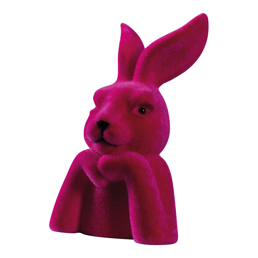 Kanin 40x24cm av styrofoam flockad