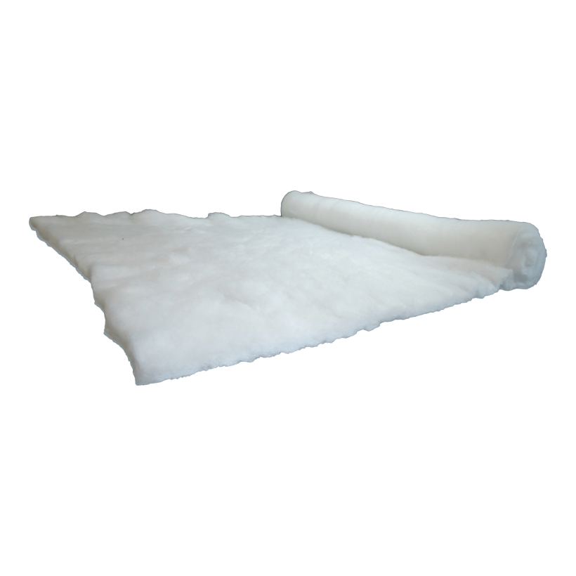 Snö bomull, 25x1m ca. 5,3 kg av polyester flamsäker enligt DIN4102-B1