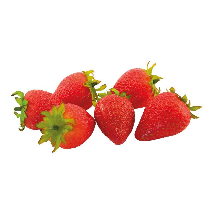 Jordgubbar 5x4cm 6 st/påse av plast