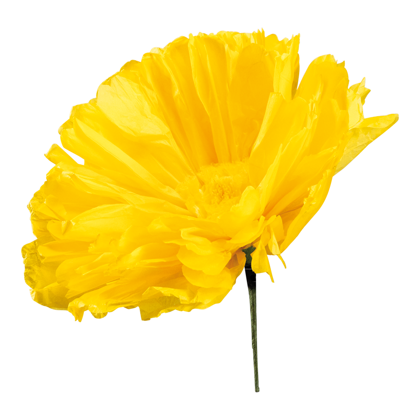 Blomma med kort stam Ø 30cm Stiel: 12cm av papper flexibel