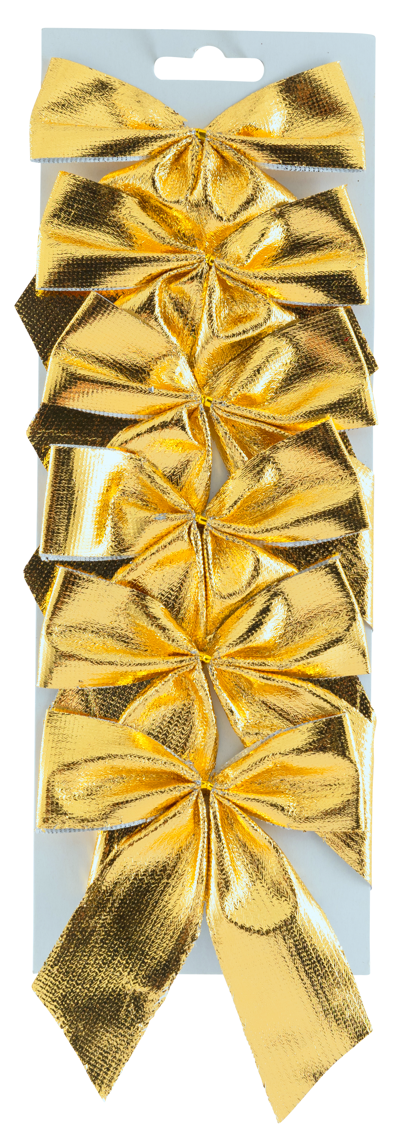 Rosetter, 12x10cm 6 st. av polyester, med 2 öglor, på kort