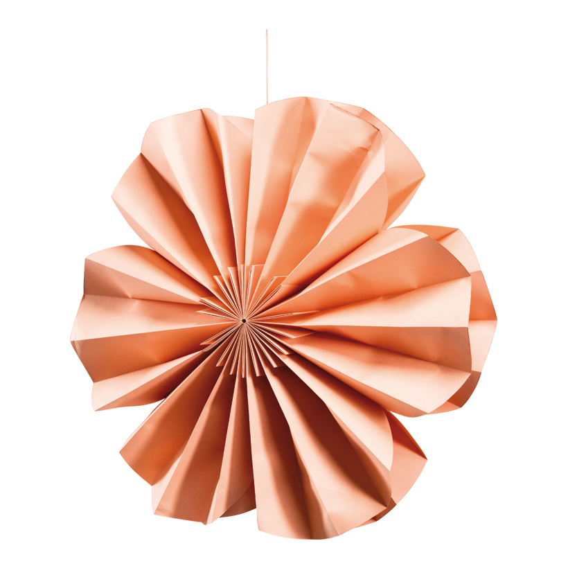 Blomma av papper Ø 50cm vikbar, men magnetstängning, för upphängning