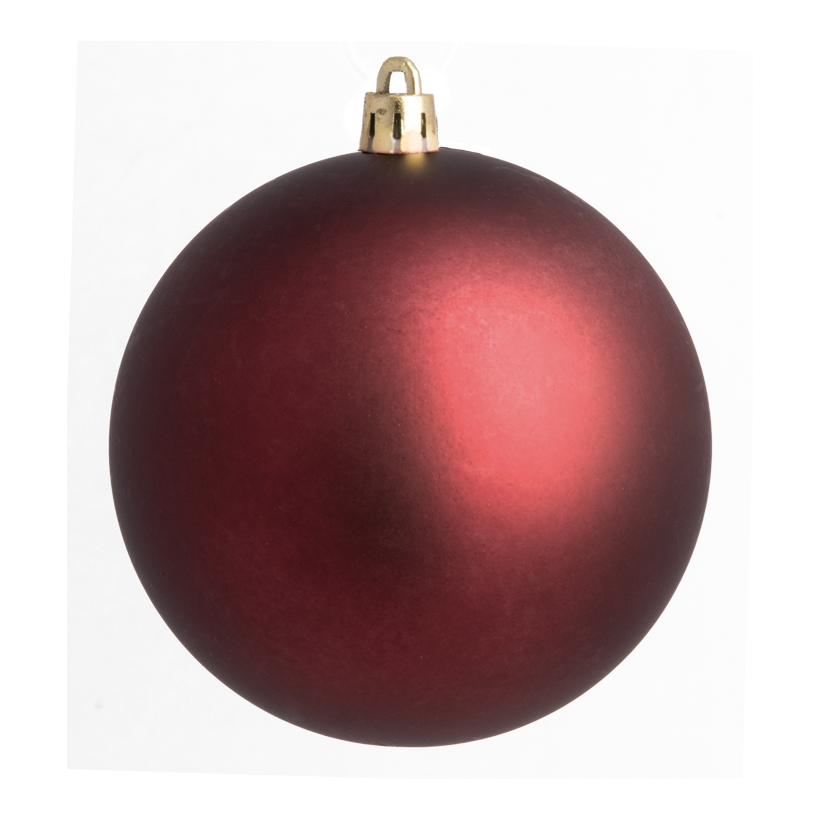 Julgranskula, vinröd matt, Ø 8cm, 6 st/förpackning