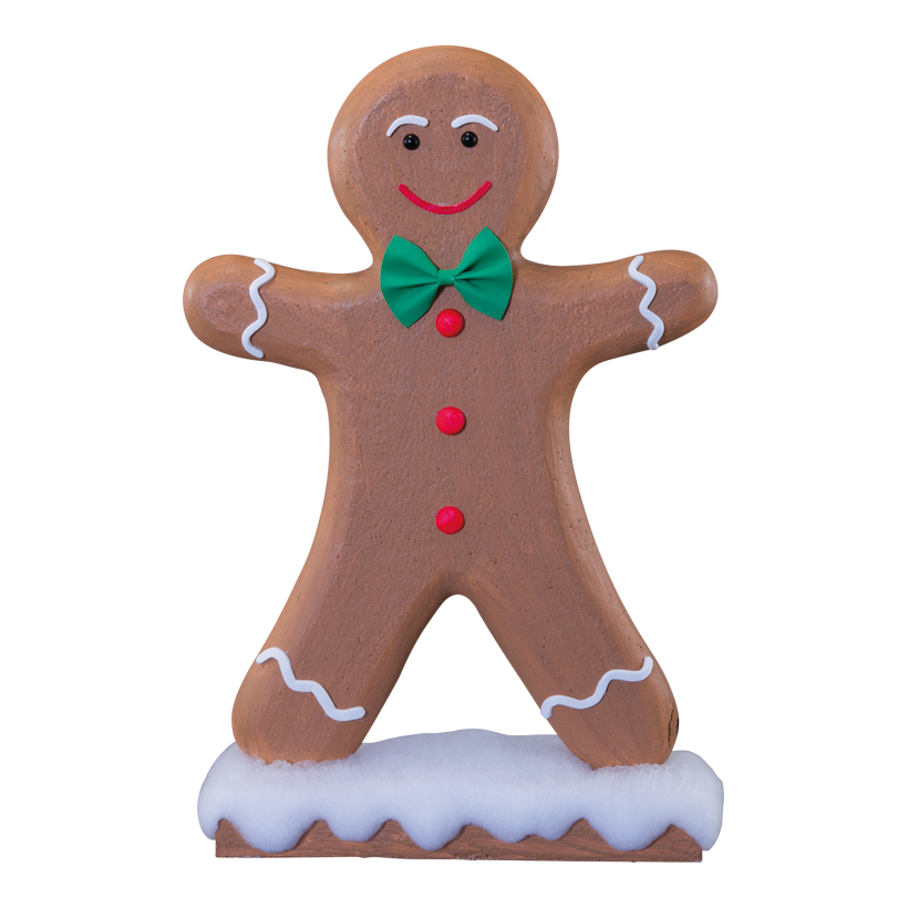 Pepparkakor "Boy", 50x30x9cm av frigolit/bomull självstående