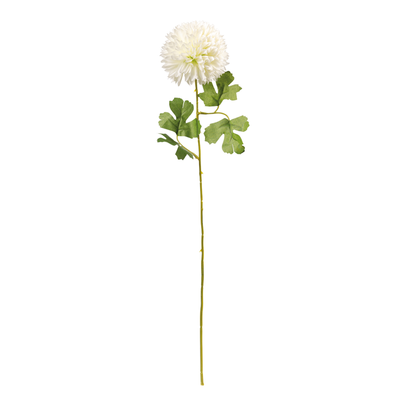 Chrysanthemum on stem, 55cm Ø 10cm, Stiel: 35cm out of artificial silk/ plastic, flexible