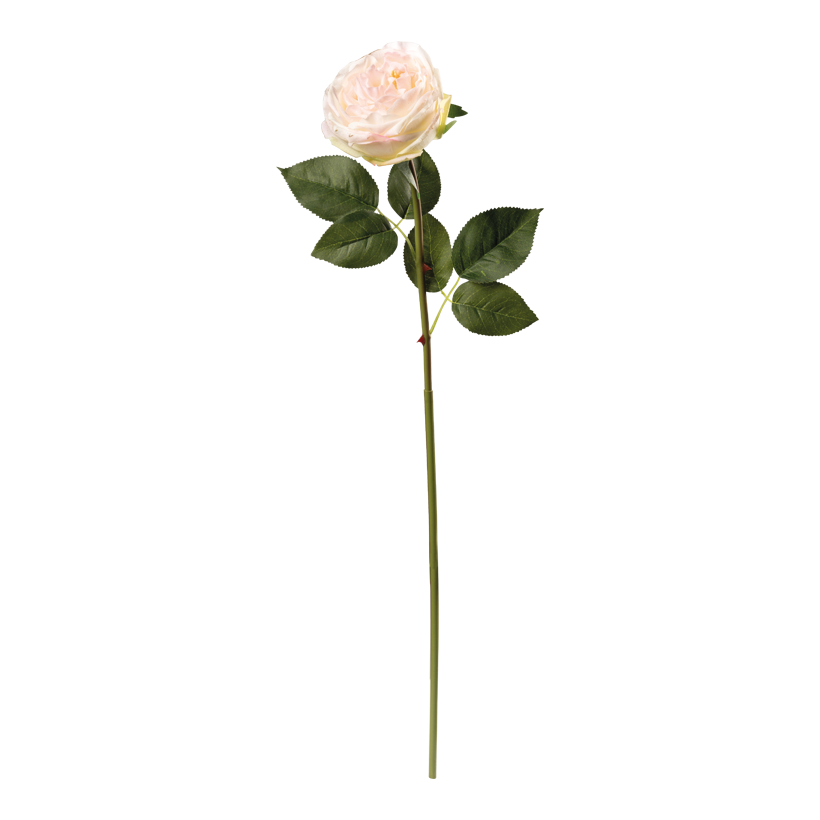 Pion på stjälk 60cm Ø 9cm, Stiel: 37cm av konstsilke/plast flexibel