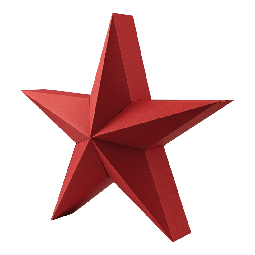 Stjärna papper Ø 40cm av papper fällbar, med magnetlås, med hängare