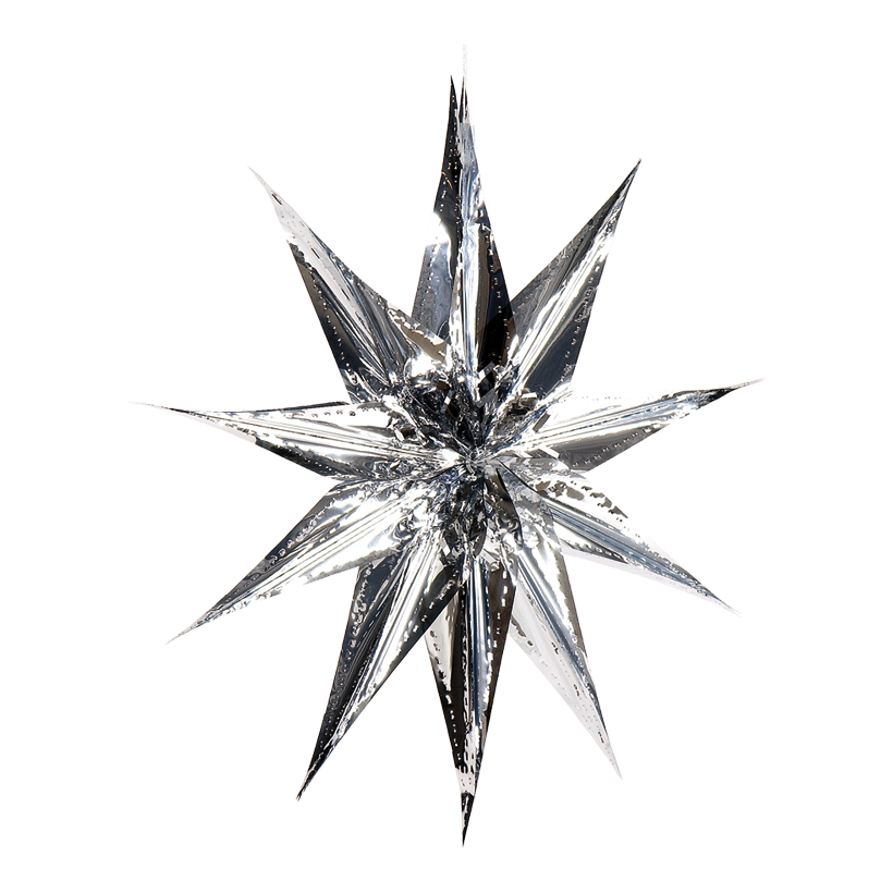Stjärna, vikbar, Ø 50cm metallfolie