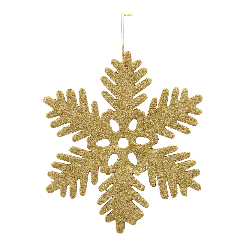 Snöflinga Ø 28cm av foam glitter, med hängare