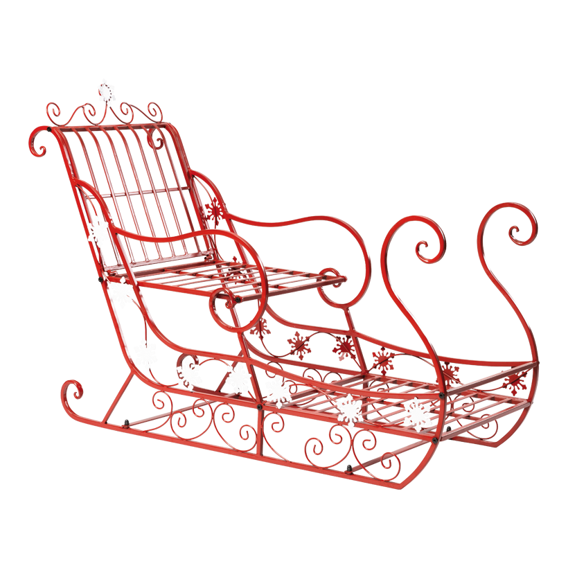 Släde i metall 101x41x71cm incl. visses 7-delar