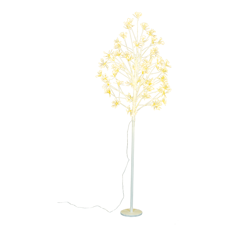 MicroLED-träd, 180cm 3 delar med 1.568 varmvita lysdioder, gjorda av plast/trä