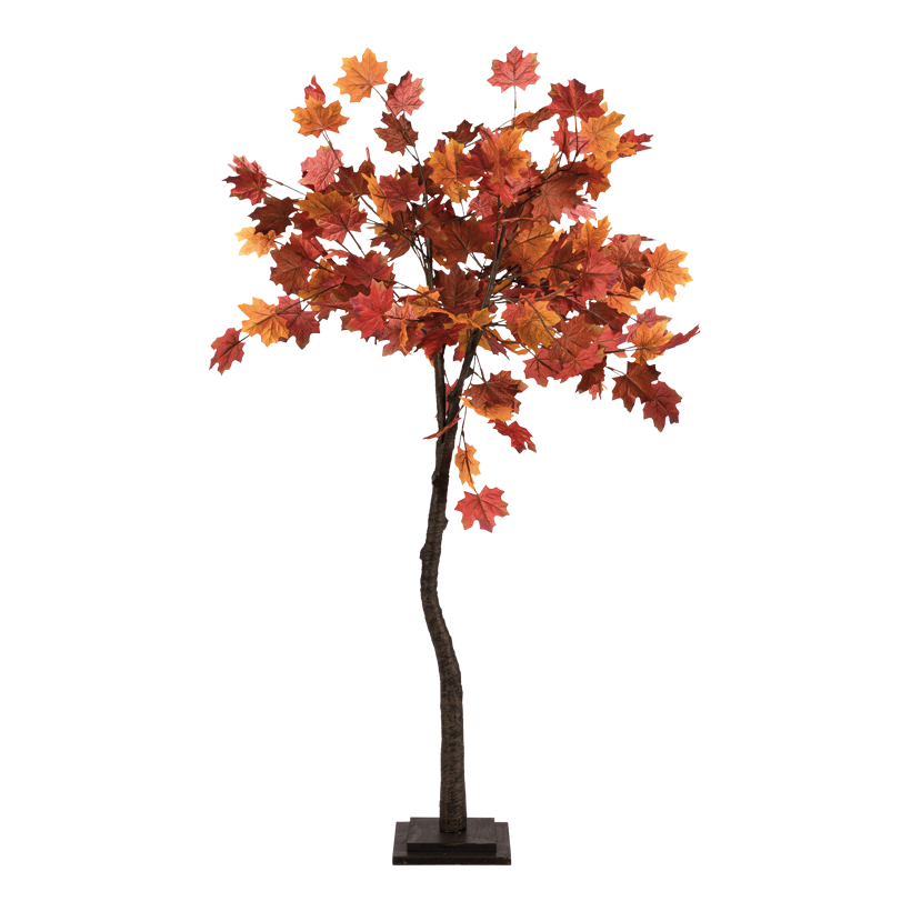 Lönnträd, 150cm Holzfuß: 20x20x2,5cm, av konstsilke/hård kartong