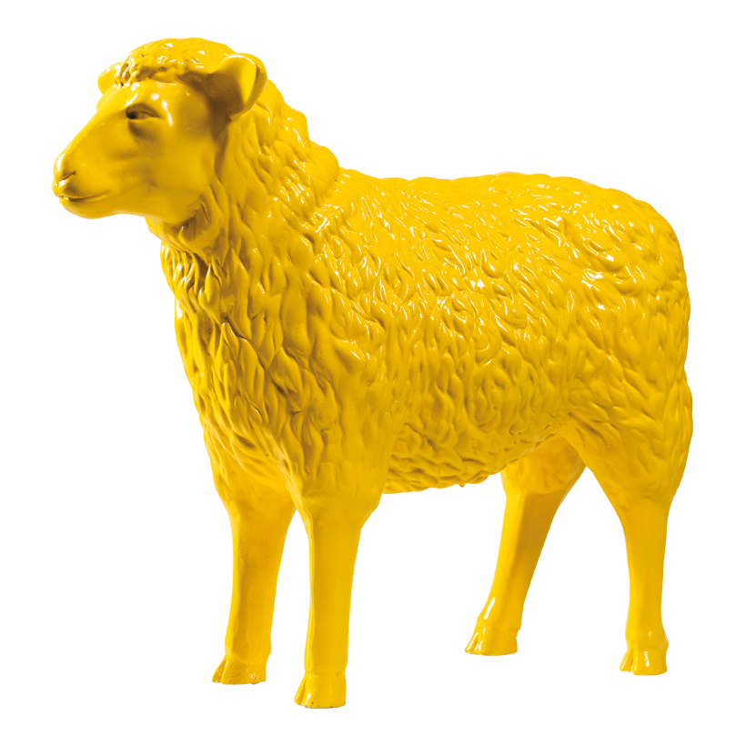 Får 77x27x64cm av polyresin stående, vädertålig