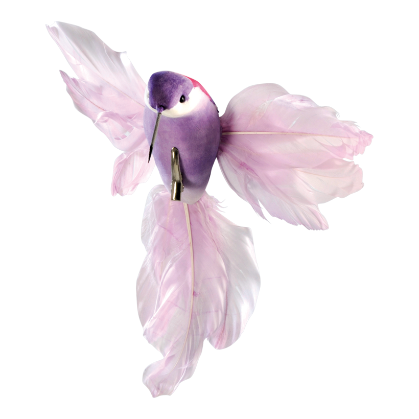 Kolibri med klämma 18x20cm, Frigolit fjädrar