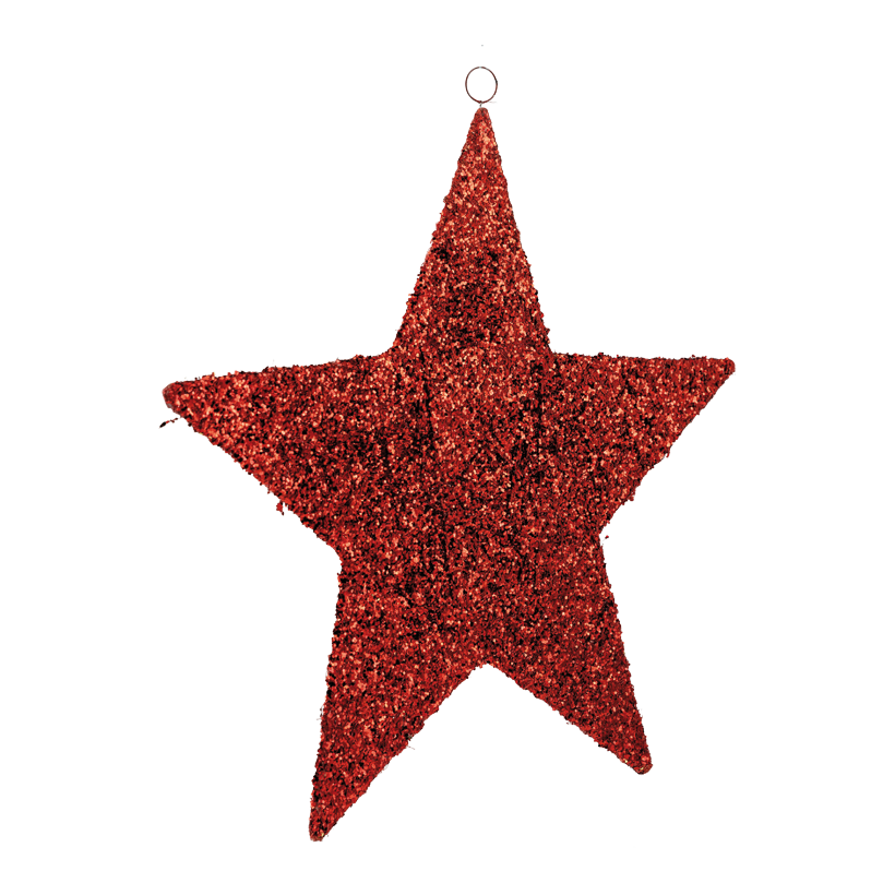 Sisal stjärna, 60cm av plast/metall med paljetter, hängare