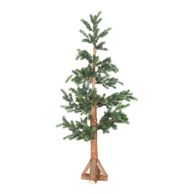 Gran, 125cm 365 tips av plast, träbas, spraygjutna spetsar