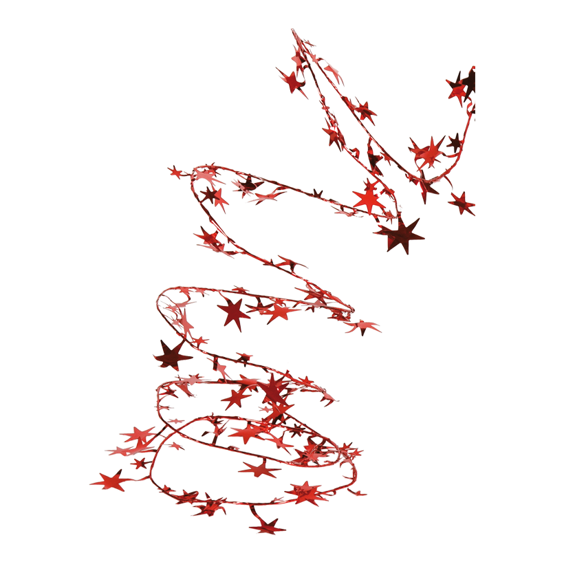 Trådgirlang, 270cm med foliestjärnor