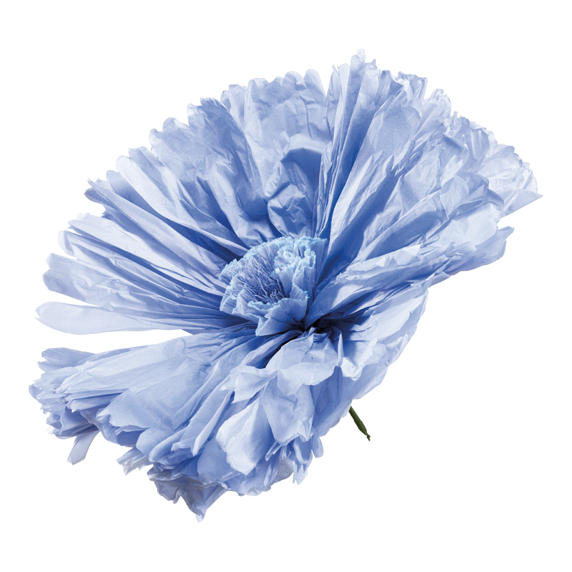 Blomma med kort stam Ø 90cm Stiel: 15cm av papper flexibel