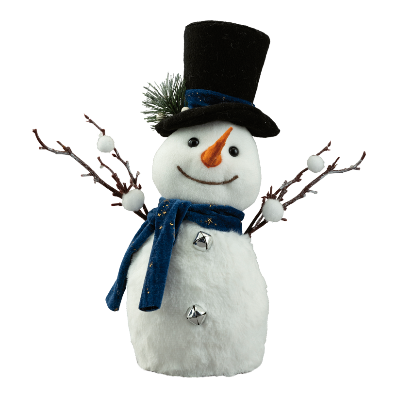 Snögubbe, 38x36x13cm av frigolit/tyg