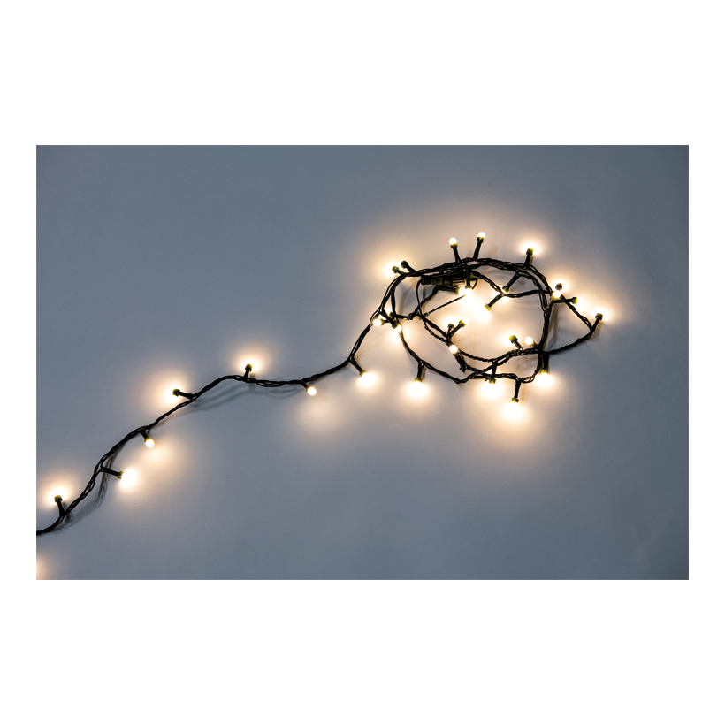 Ljusslinga 100 lysdioder, Ø 8mm, 600cm IP44-kontakt för utomhusbruk 5x anslutningsbar, 8 program med minnesfunktion, 5