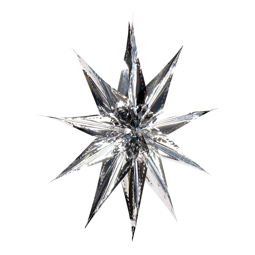Stjärna, vikbar, Ø 40cm, metallfolie