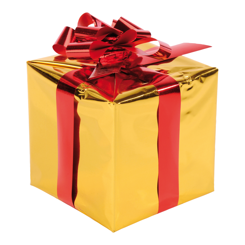 Paket, 15x15cm, med foliebåge, frigolit, folie, frigolit, folie