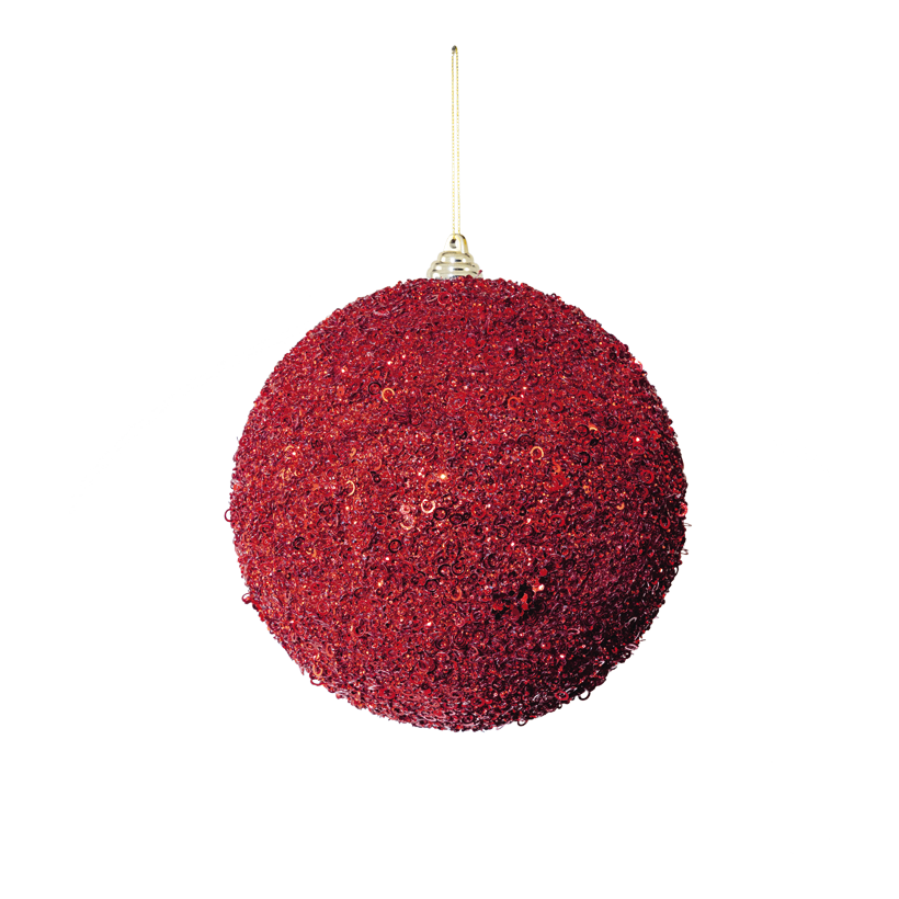 Ball with sequins, Ø 20cm out of styrofoam/plastic, with hanger, glittering