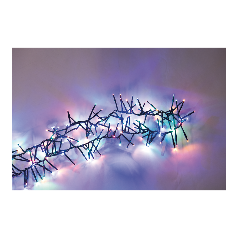 Ljusslinga 384 lysdioder, 400cm IP44-kontakt för utomhusbruk 3x anslutningsbar, 8 program med minnesfunktion, 5