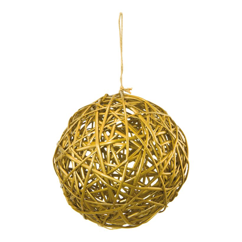 Flätad boll, 30cm av pil med hängare
