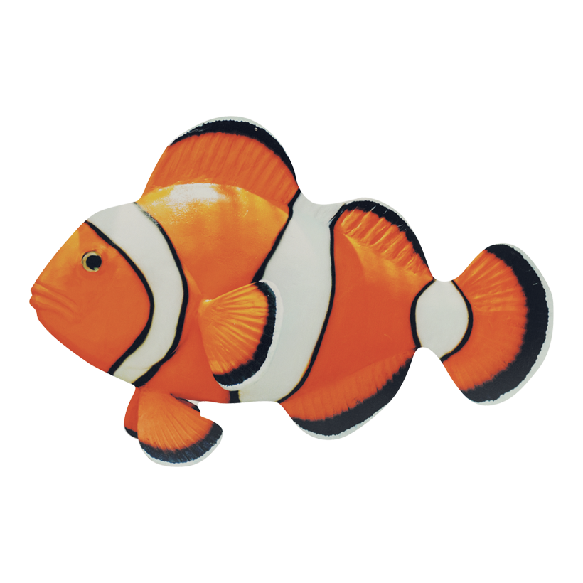 Tropisk fisk 20x12cm, tryckt dubbelsidigt trä, med hängare