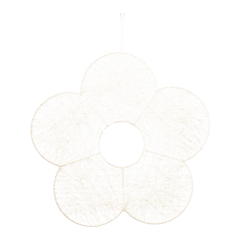 Blomma av jute Ø 75cm av tråd med hängare