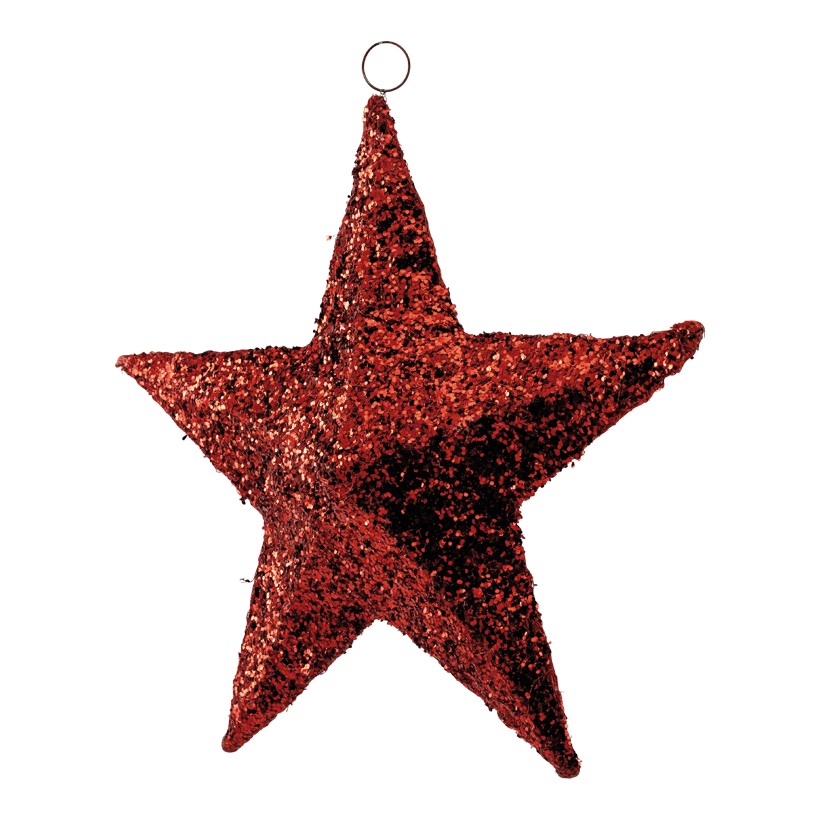 Stjärna, 3D, 40cm av plast/metall med paljetter, glitter, att hänga