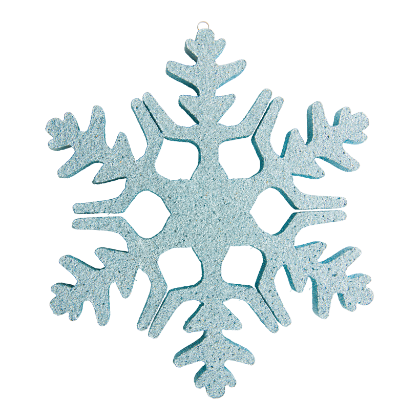 Snöflinga, 20cm av frigolit glittrig, med upphängningskrok