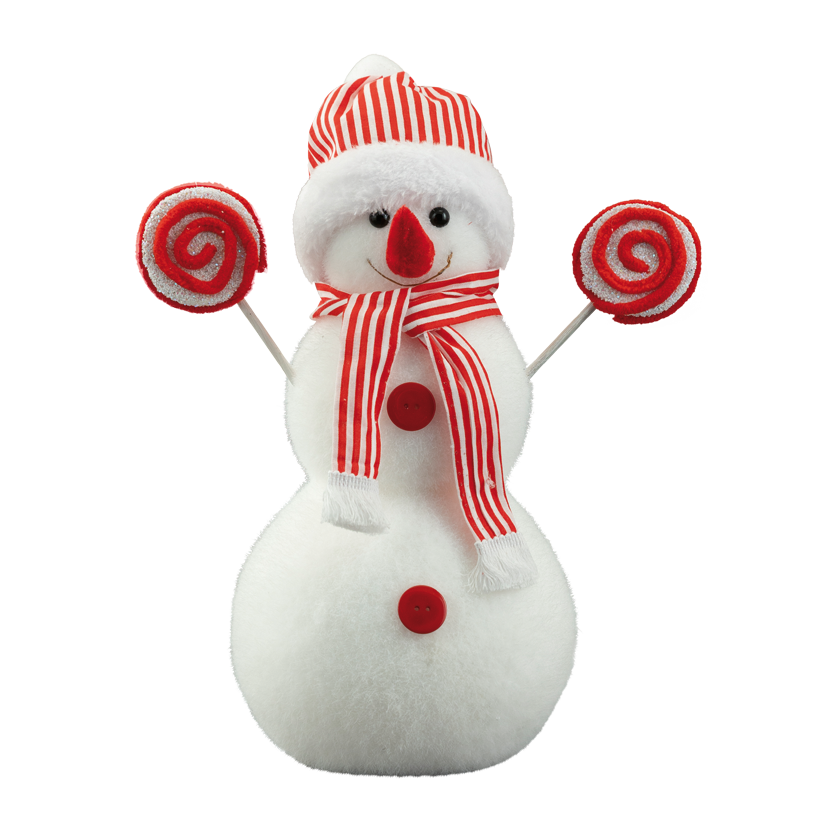 Snögubbe, 35x29cm av frigolit/tyg