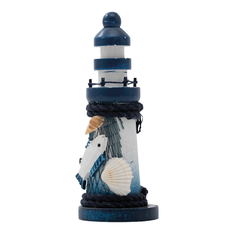 Fyrar med dekoration 13x5x5cm 4 st/set av trä