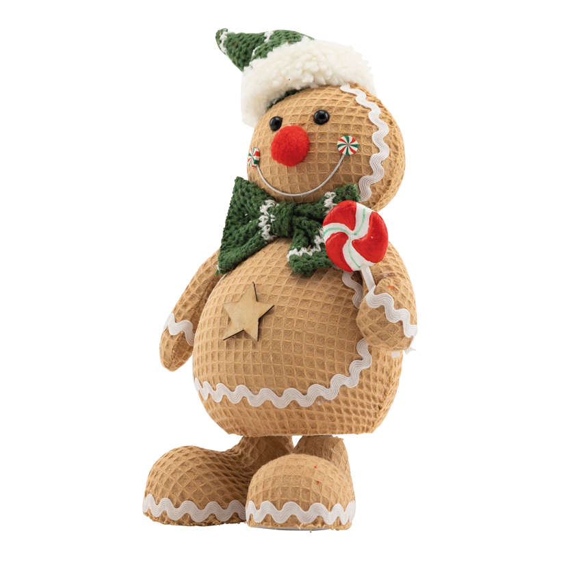 Pepparkakor "Boy", 27x17x12cm av frigolit/textil stående