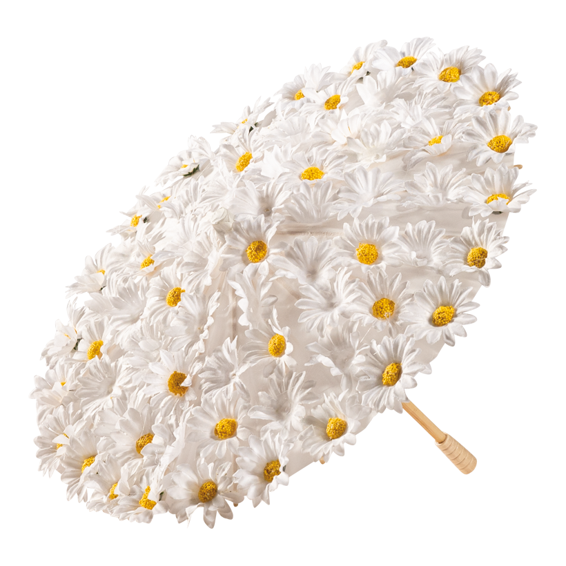 Paraply med tusensköna blommor, Ø 30cm av bambu/papper/konstsilke