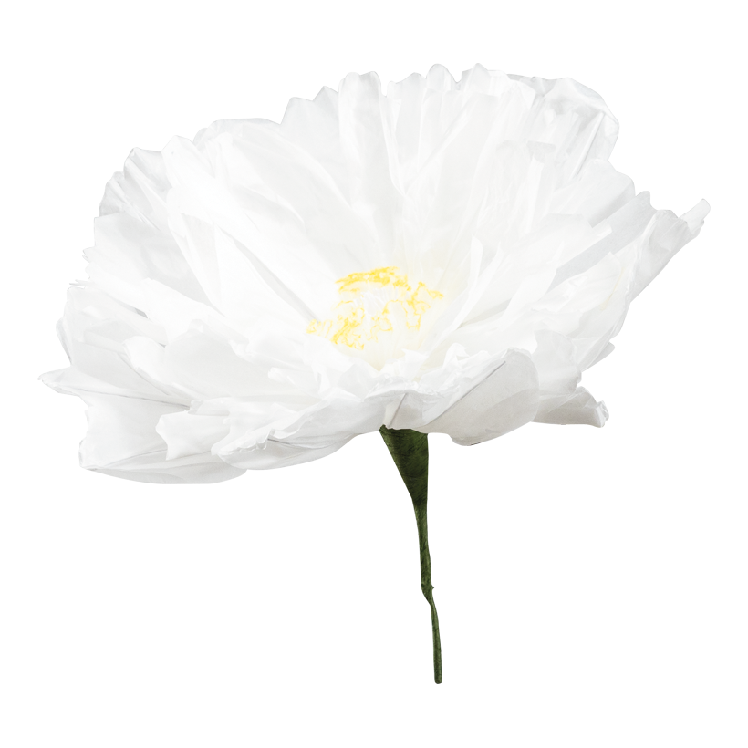 Blomma med kort stam Ø 30cm Stiel: 12cm av papper flexibel