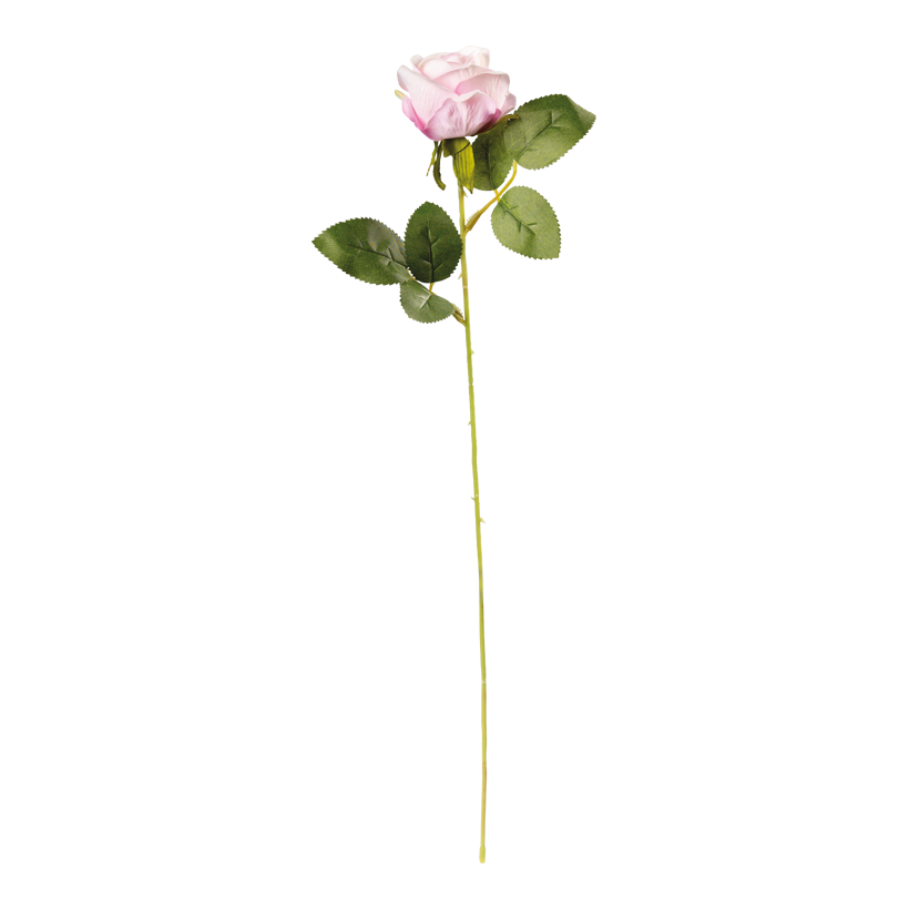 Rose on stem, 51cm Stiel: 37cm out of artificial silk/ plastic, flexible
