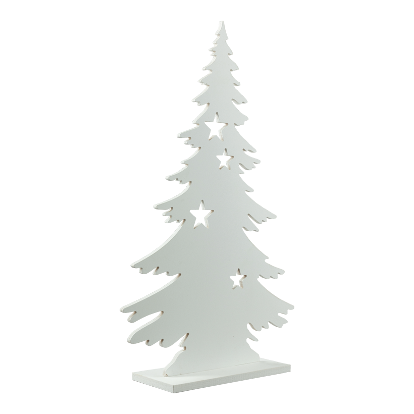 Julgran med stjärnkonturer, 60x37cm Standplatte: 25x12cm 2-delar ur MDF, självstående