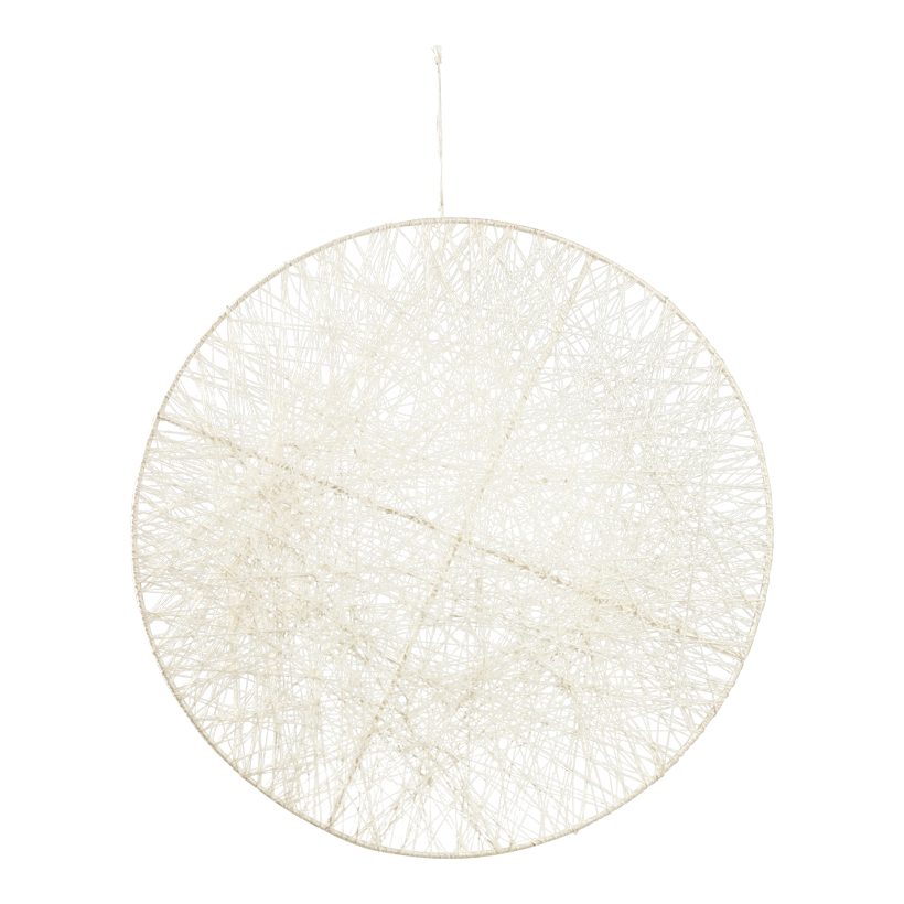 Cirkel av jute Ø 90cm av tråd med hängare