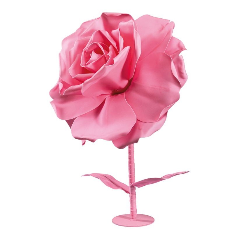 Ros med metallfot Ø 40cm Gesamtlänge: 60cm, Metallfuß: Ø 13cm, av foam/metall