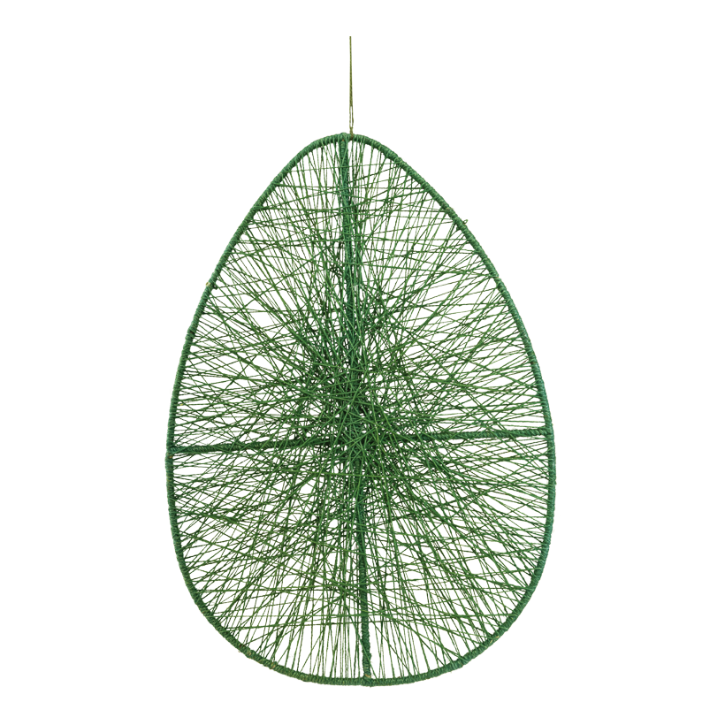 Ägg, 60x40cm av jute/tråd, med hängare